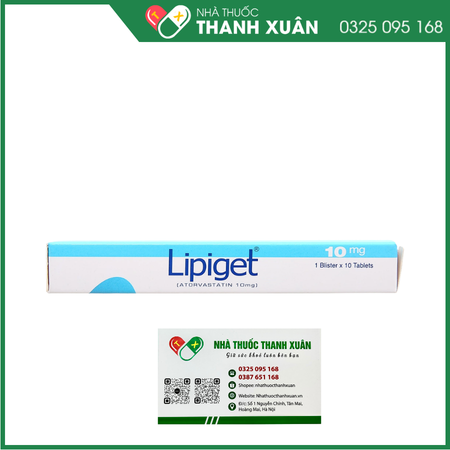 Lipiget 10mg trị rối loạn mỡ máu